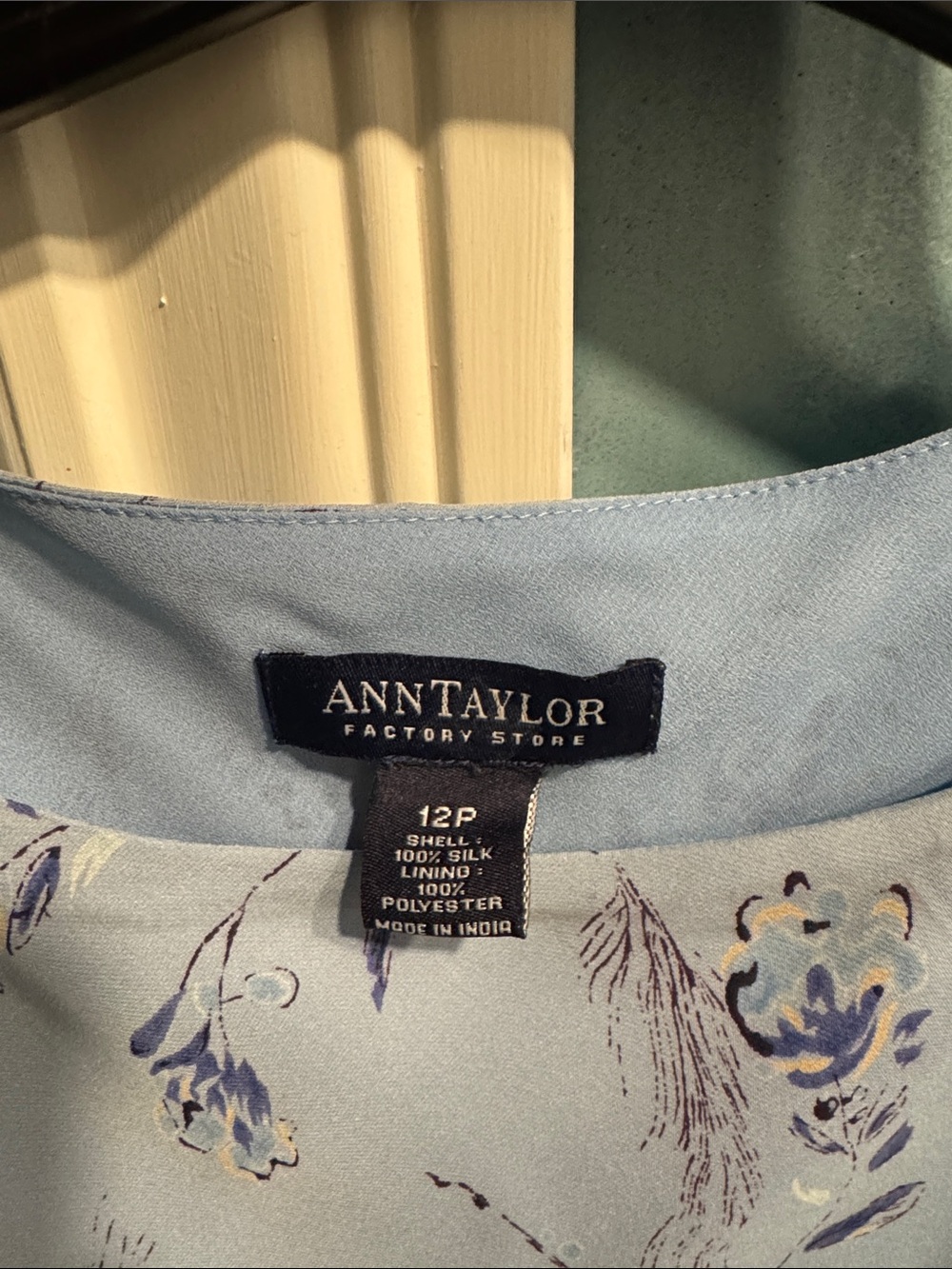 Ann Taylor Light Blue Floral Maxi Slip Dress - Picture 2 of 5